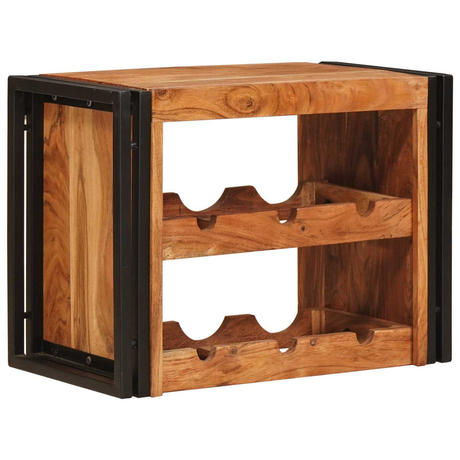 vidaXL Wine Rack Brown 60 x 45 x 33 cm Solid Acacia Wood 1