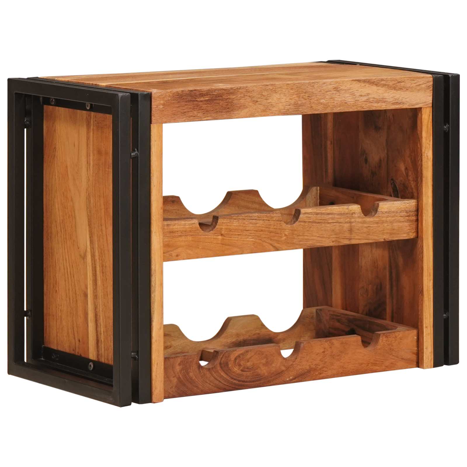 vidaXL Wine Rack Brown 60 x 45 x 33 cm Solid Acacia Wood 2
