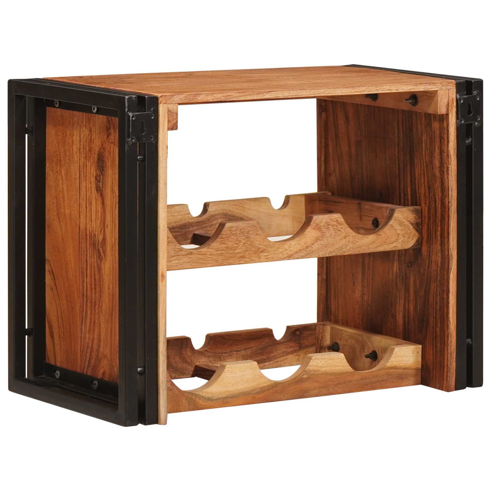 vidaXL Wine Rack Brown 60 x 45 x 33 cm Solid Acacia Wood 6