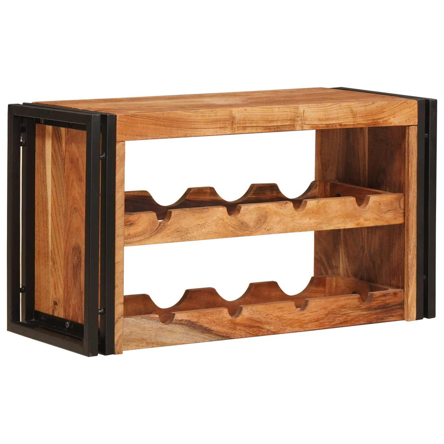 vidaXL Wine Rack Brown 80 x 45 x 33 cm Solid Acacia Wood 1