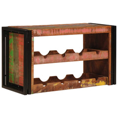 vidaXL Wine Rack Brown 80 x 45 x 33 cm Solid Reclaimed Wood 3
