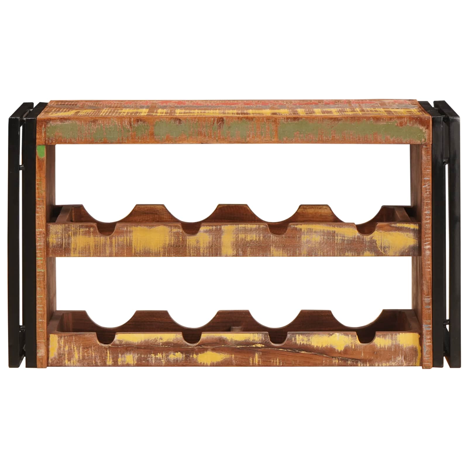 vidaXL Wine Rack Brown 80 x 45 x 33 cm Solid Reclaimed Wood 4