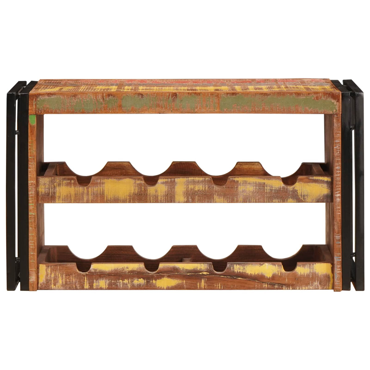 vidaXL Wine Rack Brown 80 x 45 x 33 cm Solid Reclaimed Wood 4