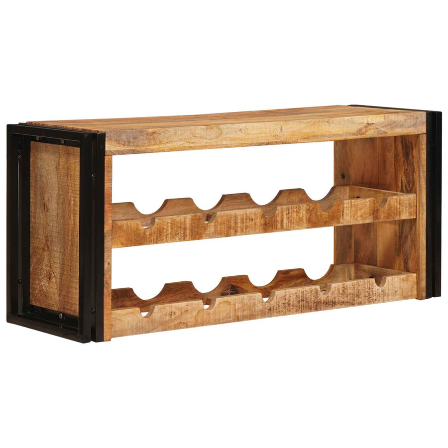 vidaXL Wine Rack Brown 100 x 45 x 33 cm Solid Rough Mango Wood 1