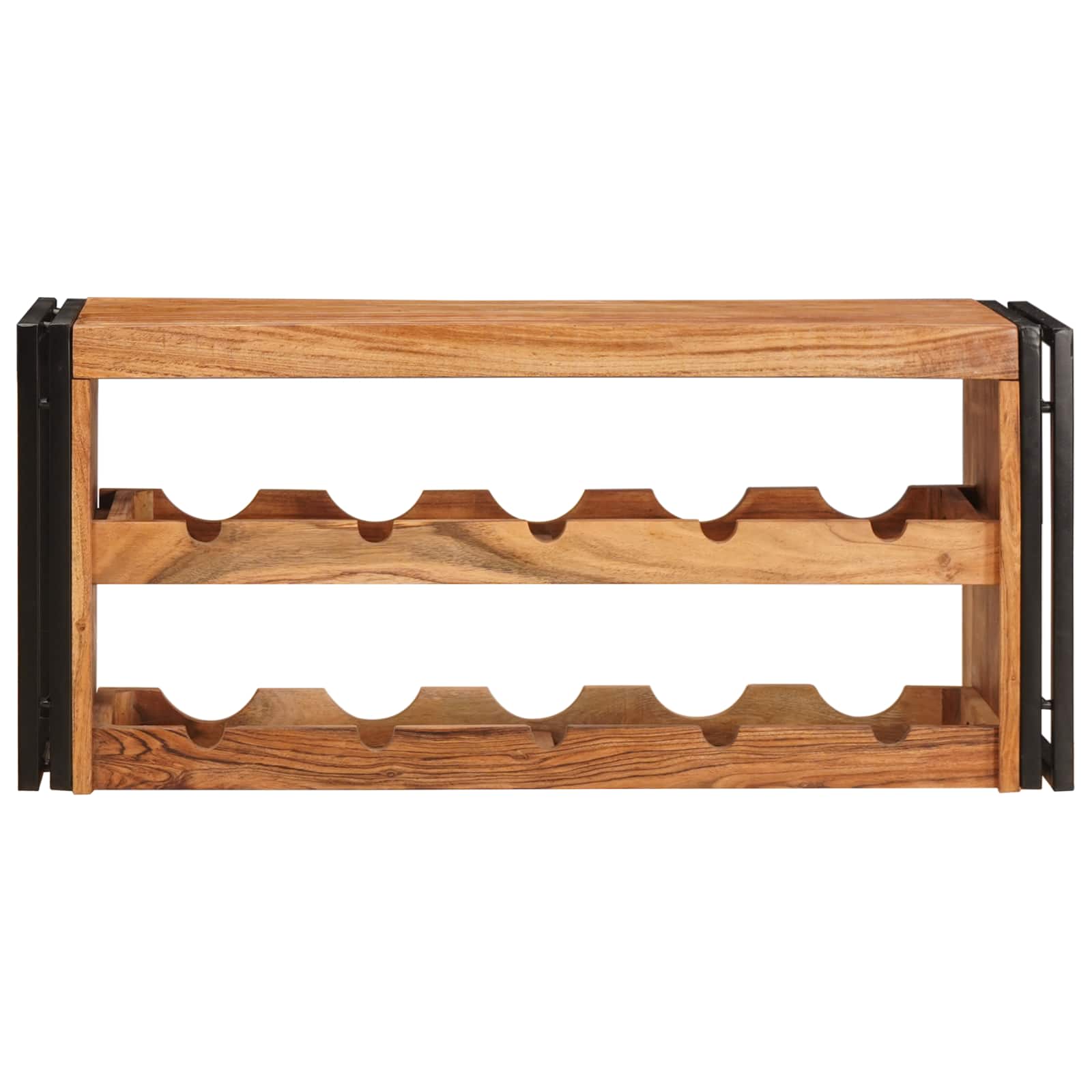 vidaXL Wine Rack Brown 100 x 45 x 33 cm Solid Acacia Wood 4
