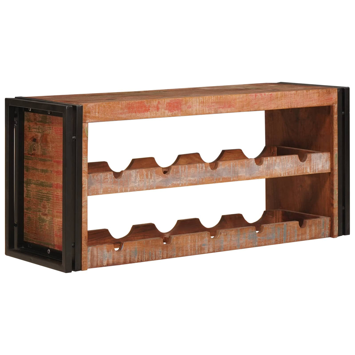 vidaXL Wine Rack Brown 100 x 45 x 33 cm Solid Reclaimed Wood 1
