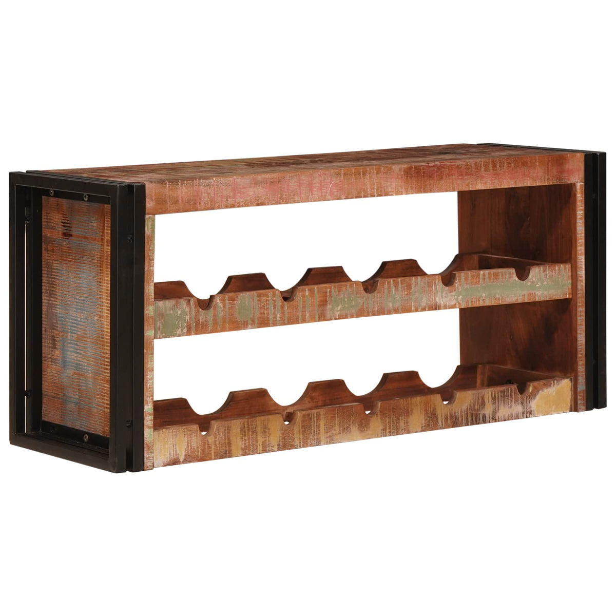 vidaXL Wine Rack Brown 100 x 45 x 33 cm Solid Reclaimed Wood 2