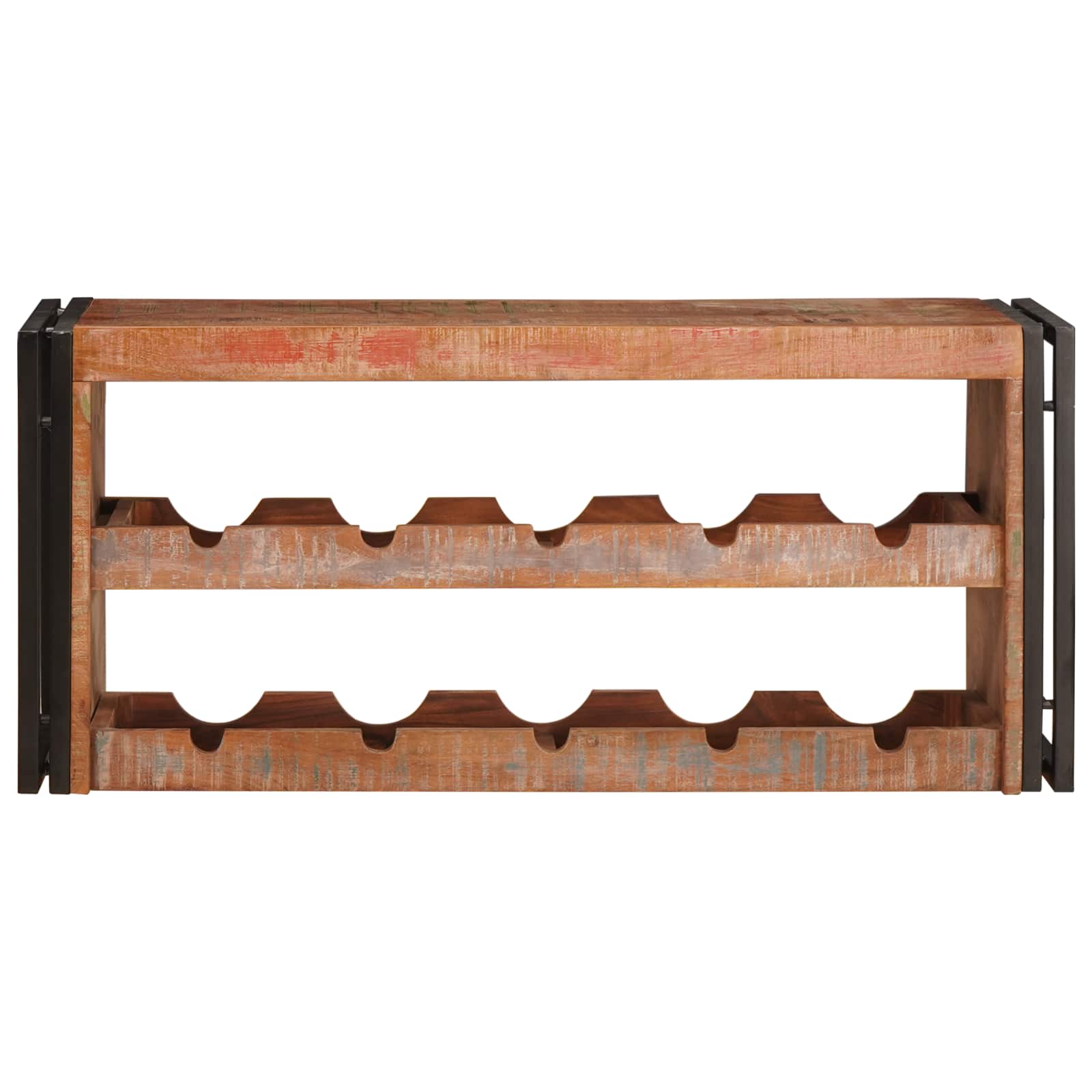 vidaXL Wine Rack Brown 100 x 45 x 33 cm Solid Reclaimed Wood 4