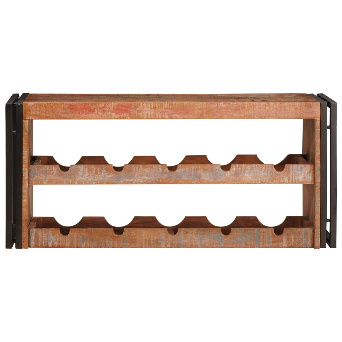 vidaXL Wine Rack Brown 100 x 45 x 33 cm Solid Reclaimed Wood 4