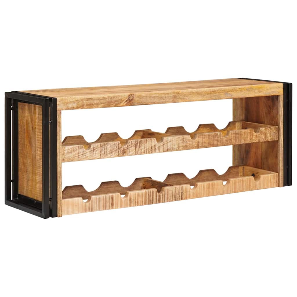 vidaXL Wine Rack Brown 120 x 45 x 33 cm Solid Rough Mango Wood 1