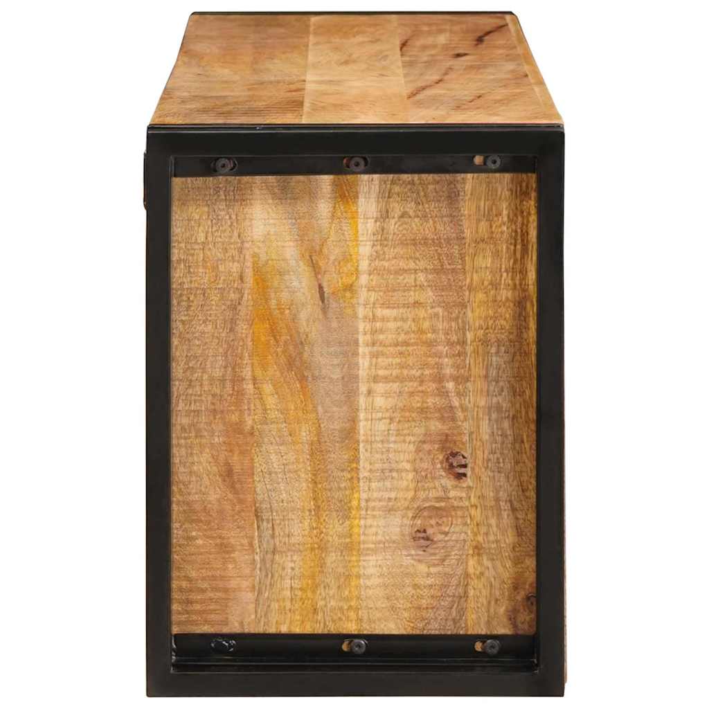 vidaXL Wine Rack Brown 120 x 45 x 33 cm Solid Rough Mango Wood 5