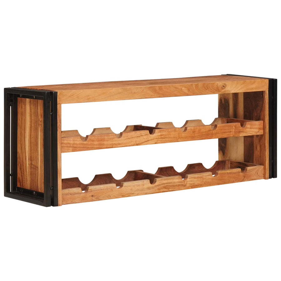 vidaXL Wine Rack Brown 120 x 45 x 33 cm Solid Acacia Wood 1