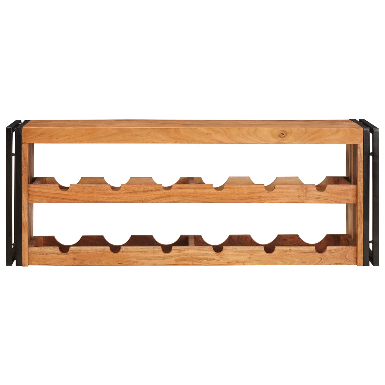 vidaXL Wine Rack Brown 120 x 45 x 33 cm Solid Acacia Wood 4