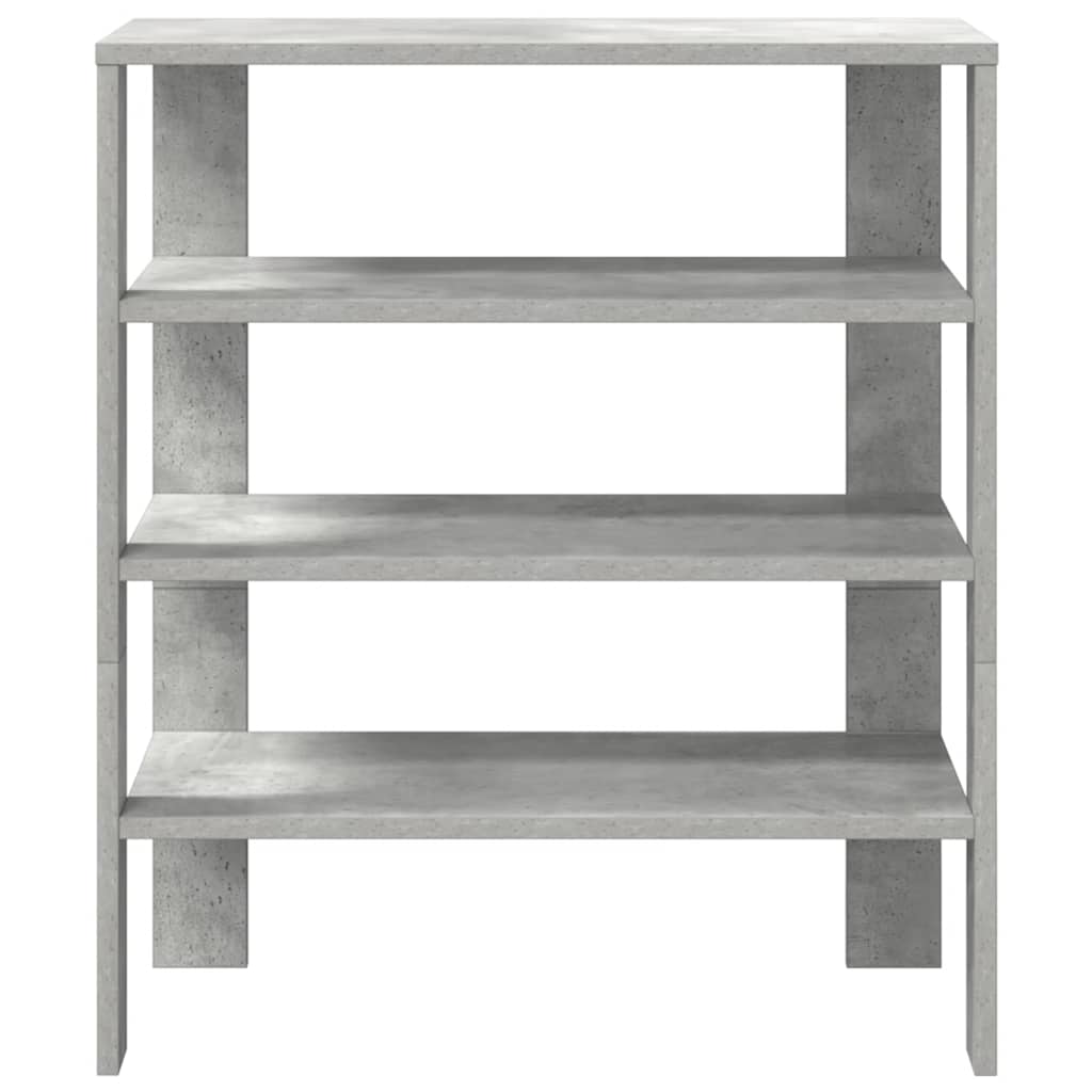 vidaXL Shoe Rack Concrete Grey 61x32x70 cm Engineered Wood 4