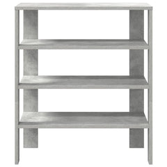 vidaXL Shoe Rack Concrete Grey 61x32x70 cm Engineered Wood 4