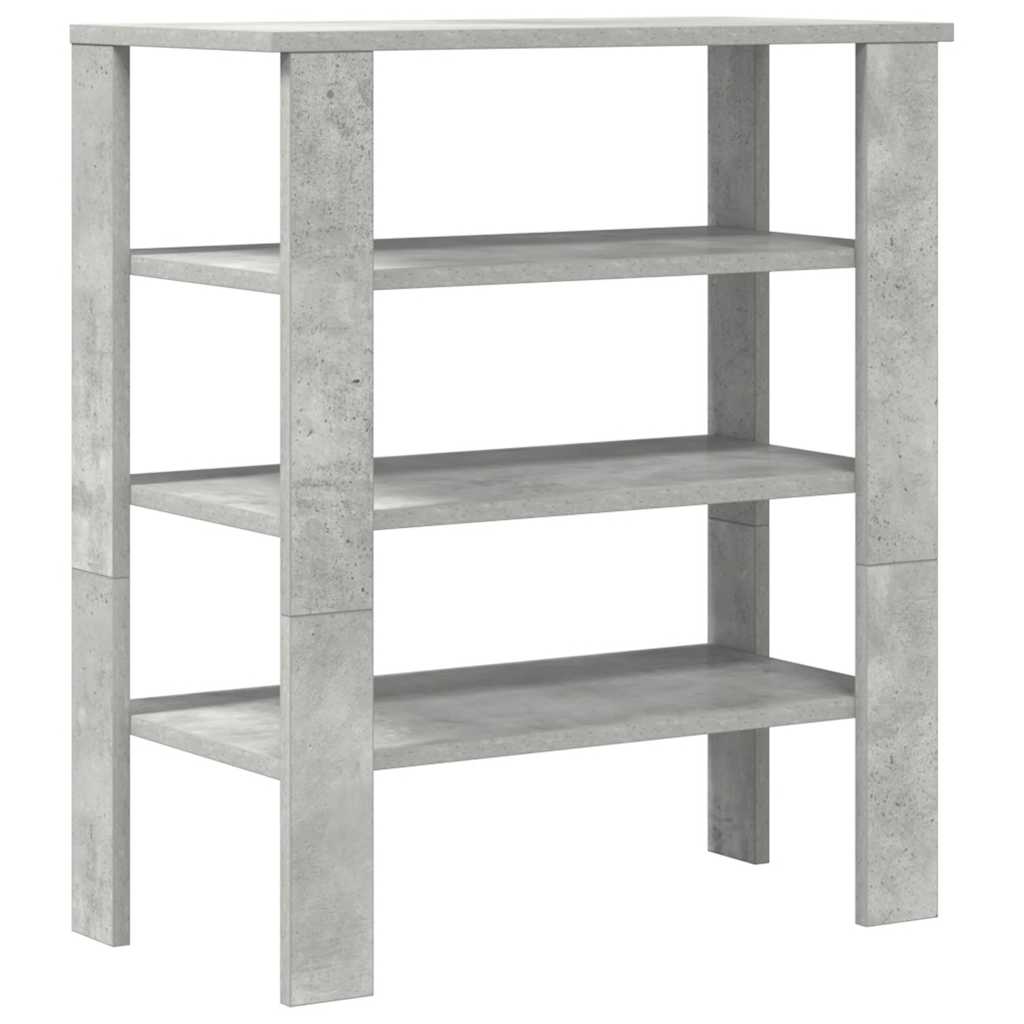 vidaXL Shoe Rack Concrete Grey 61x32x70 cm Engineered Wood 6