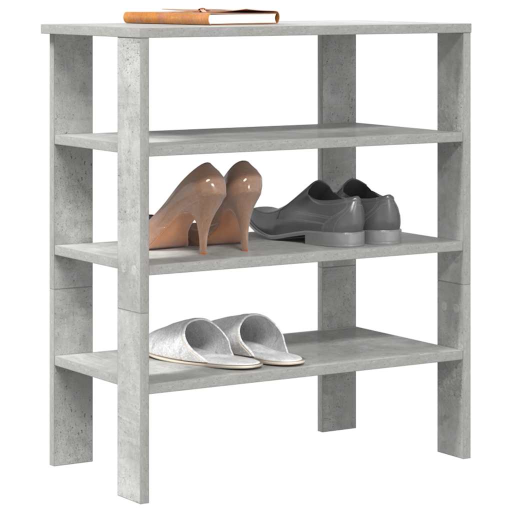 vidaXL Shoe Rack Concrete Grey 61x32x70 cm Engineered Wood 1