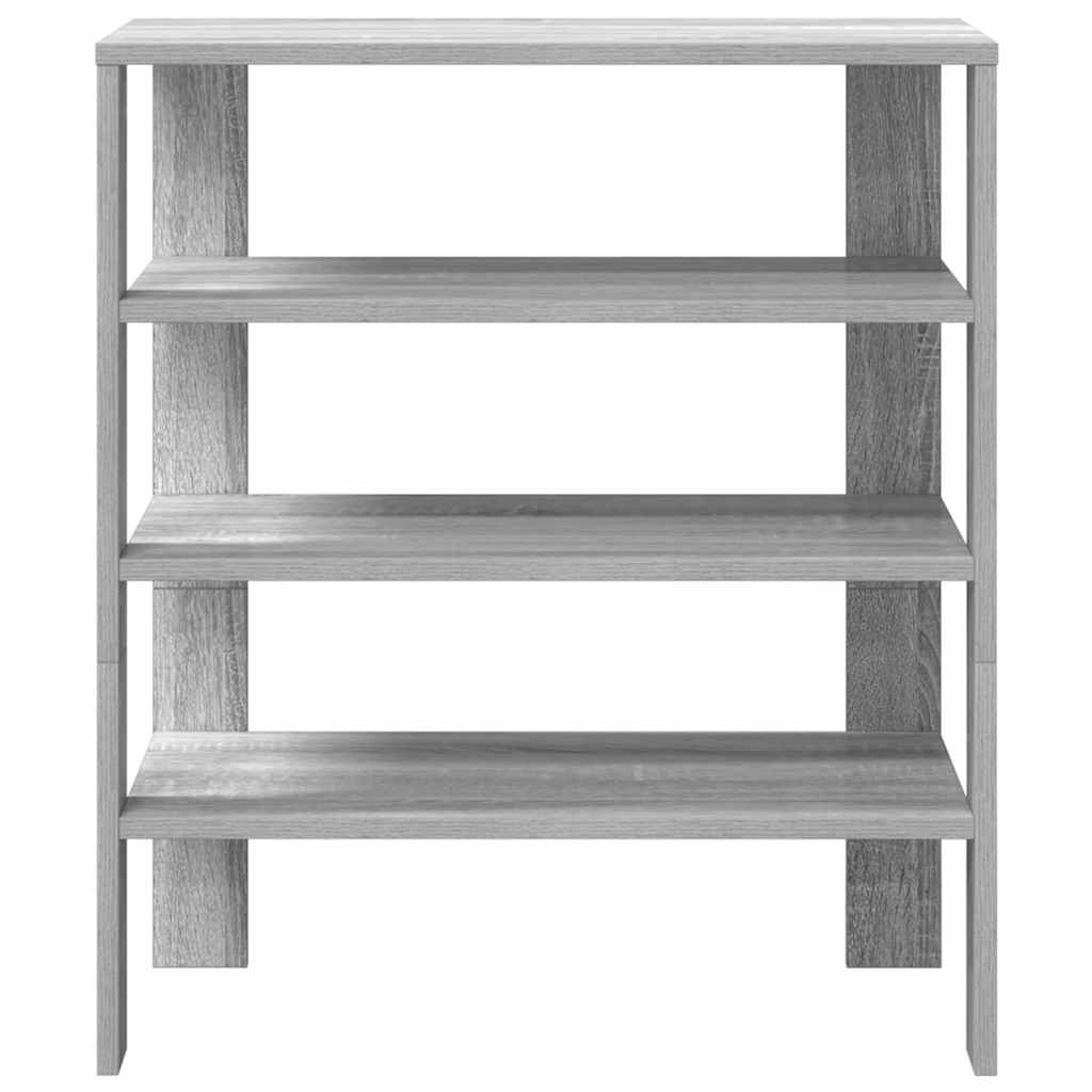 vidaXL Shoe Rack Grey Sonoma 61x32x70 cm Engineered Wood 4