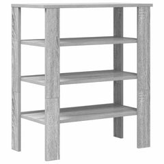 vidaXL Shoe Rack Grey Sonoma 61x32x70 cm Engineered Wood 6
