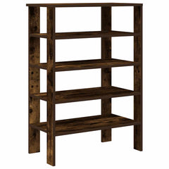 vidaXL Shoe Rack Smoked Oak 61x32x87.5 cm Engineered Wood 2