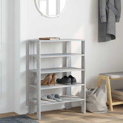 vidaXL Shoe Rack Grey Sonoma 61x32x87.5 cm Engineered Wood 3