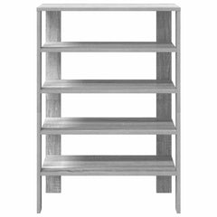 vidaXL Shoe Rack Grey Sonoma 61x32x87.5 cm Engineered Wood 4