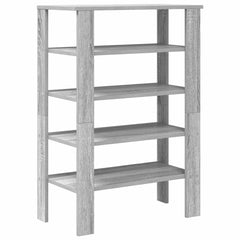 vidaXL Shoe Rack Grey Sonoma 61x32x87.5 cm Engineered Wood 6