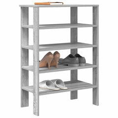vidaXL Shoe Rack Grey Sonoma 61x32x87.5 cm Engineered Wood 1