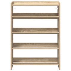 vidaXL Shoe Rack Sonoma Oak 60x25x81 cm Engineered Wood 4