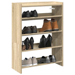vidaXL Shoe Rack Sonoma Oak 60x25x81 cm Engineered Wood 1