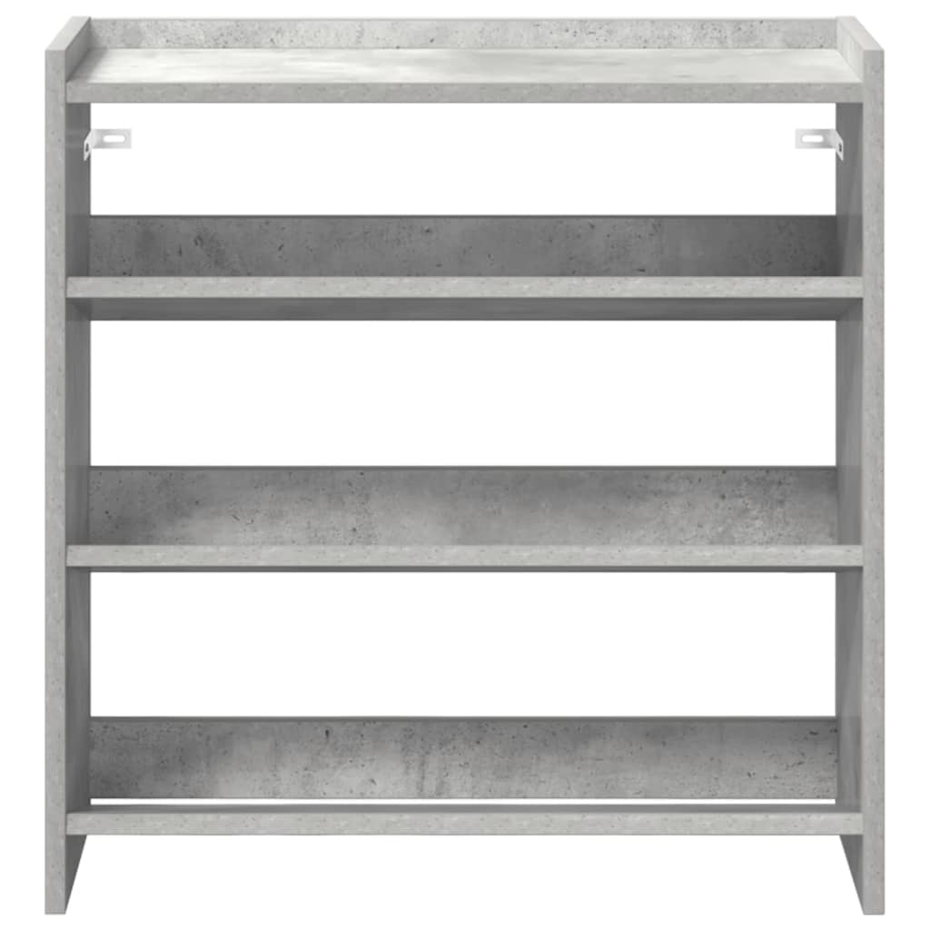 vidaXL Shoe Rack Concrete Grey 60x25x62 cm Engineered Wood 4