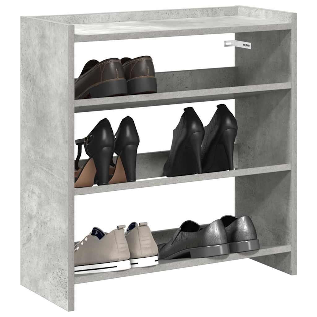 vidaXL Shoe Rack Concrete Grey 60x25x62 cm Engineered Wood 1