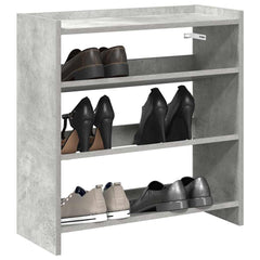 vidaXL Shoe Rack Concrete Grey 60x25x62 cm Engineered Wood 1