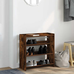 Shoe Rack 60x25x62 cm Engineered Wood Width 60 cm Height 62 cm Smoked oak
