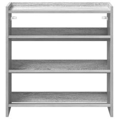 vidaXL Shoe Rack Grey Sonoma 60x25x62 cm Engineered Wood 4