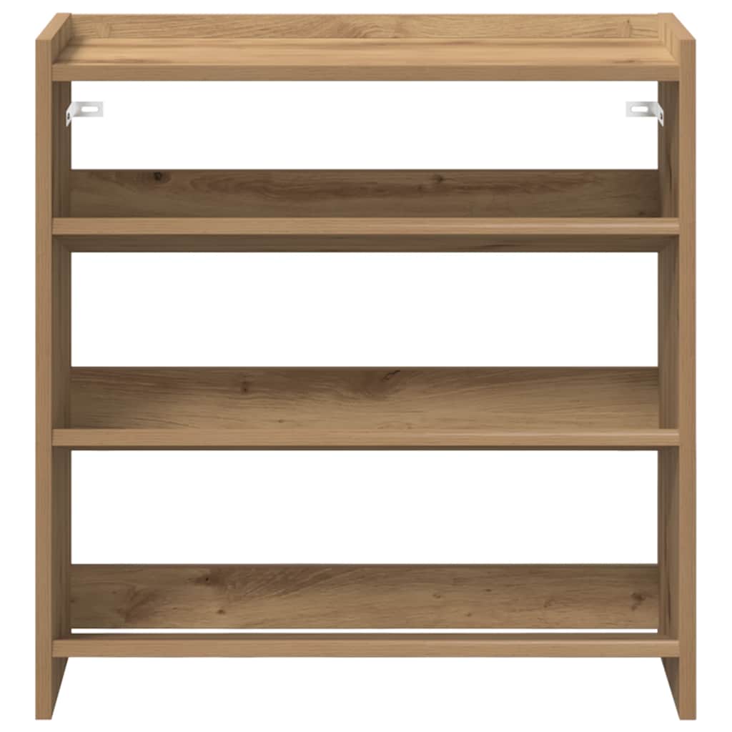 vidaXL Shoe Rack Artisan Oak 60x25x62 cm Engineered Wood 4