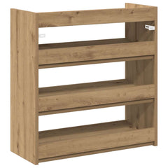 vidaXL Shoe Rack Artisan Oak 60x25x62 cm Engineered Wood 6