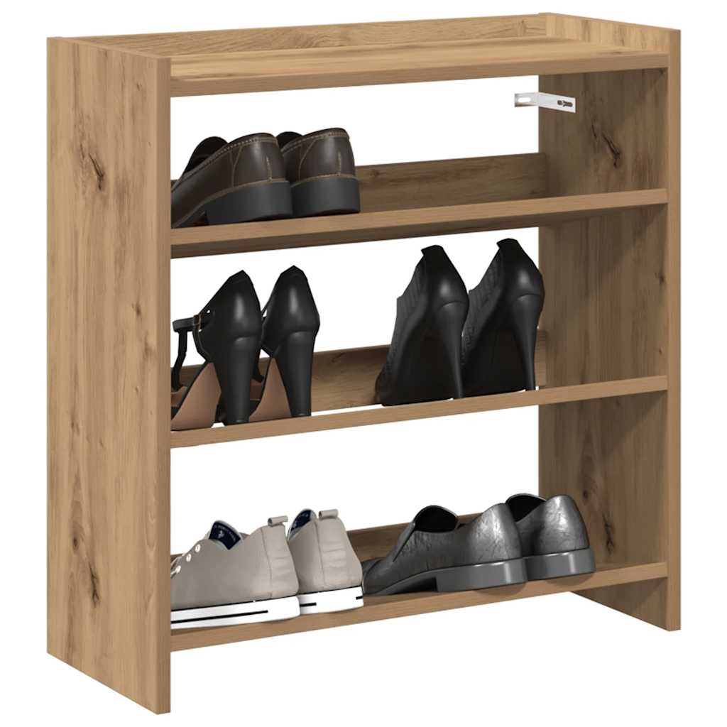vidaXL Shoe Rack Artisan Oak 60x25x62 cm Engineered Wood 1