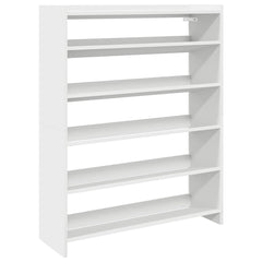 vidaXL Shoe Rack White 80x25x100 cm Engineered Wood 2