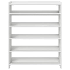 vidaXL Shoe Rack White 80x25x100 cm Engineered Wood 4