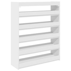 vidaXL Shoe Rack White 80x25x100 cm Engineered Wood 6