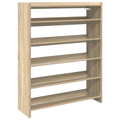 vidaXL Shoe Rack Sonoma Oak 80x25x100 cm Engineered Wood 2