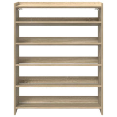 vidaXL Shoe Rack Sonoma Oak 80x25x100 cm Engineered Wood 4