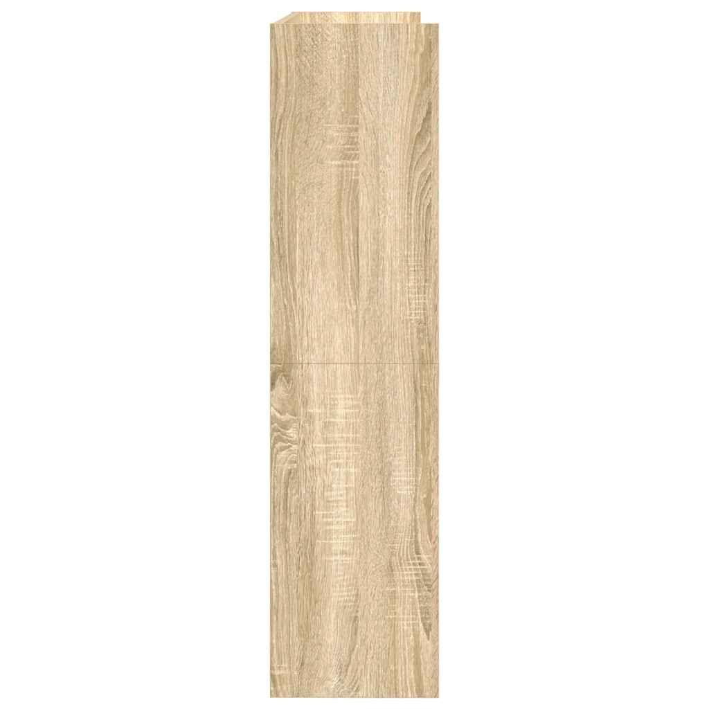 vidaXL Shoe Rack Sonoma Oak 80x25x100 cm Engineered Wood 5