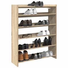 vidaXL Shoe Rack Sonoma Oak 80x25x100 cm Engineered Wood 1