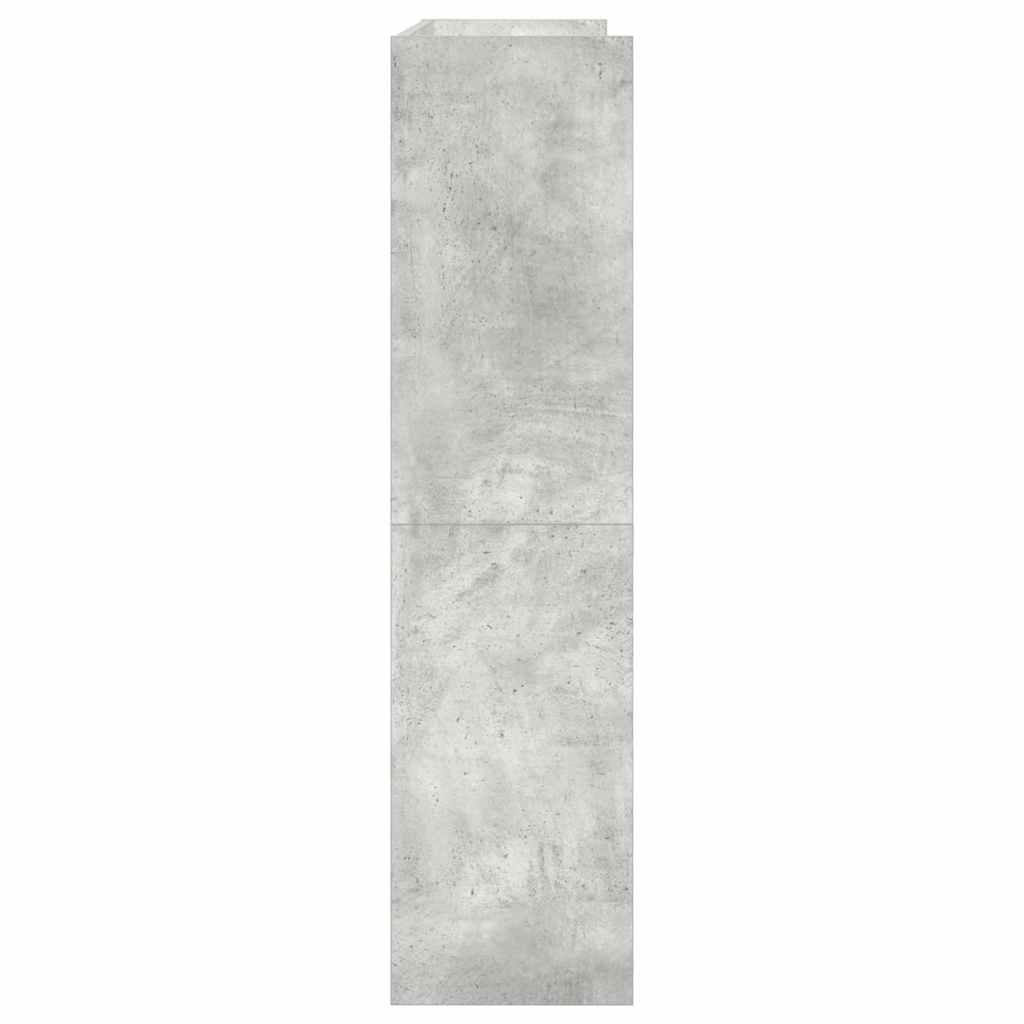 vidaXL Shoe Rack Concrete Grey 80x25x100 cm Engineered Wood 5