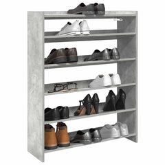 vidaXL Shoe Rack Concrete Grey 80x25x100 cm Engineered Wood 1