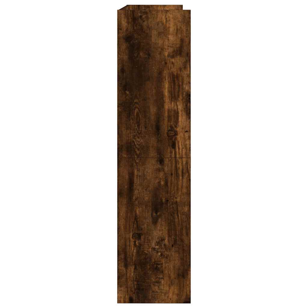 vidaXL Shoe Rack Smoked Oak 80x25x100 cm Engineered Wood 5