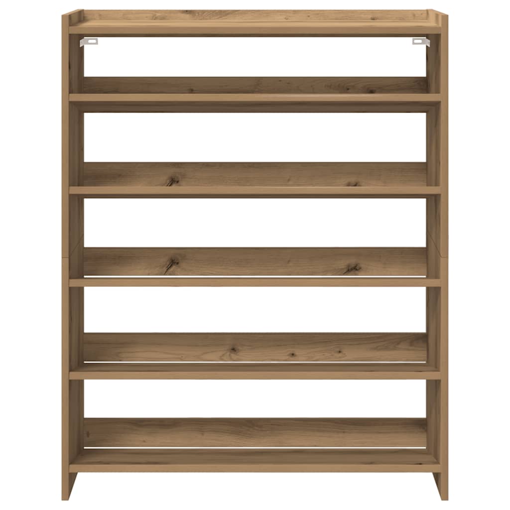 vidaXL Shoe Rack Artisan Oak 80x25x100 cm Engineered Wood 4