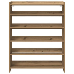 vidaXL Shoe Rack Artisan Oak 80x25x100 cm Engineered Wood 4